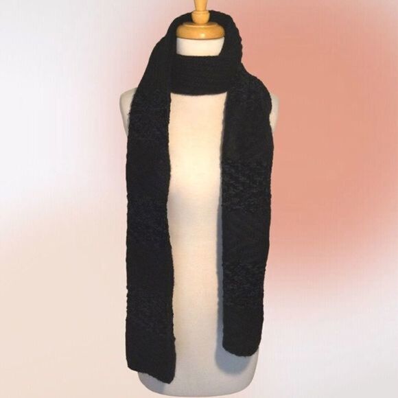 Inc International Concepts Black Long Oblong Scarf NWT - Picture 8 of 12